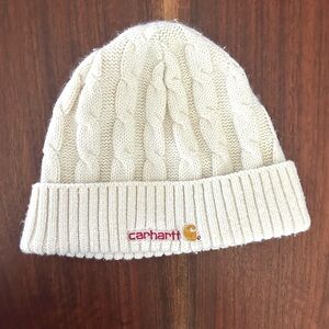 Carhartt Cream Cable Knit Beanie One Size